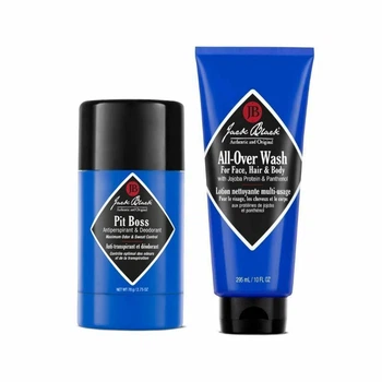 Набор для мужчин Jack Black Pit Boss и All-Over Wash (дезодорант-антиперспирант 78 гр и гель для тела лица и волос 295 мл)