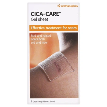 Силиконовый гелевый пластырь для лечения шрамов и рубцов CICA-CARE 12х6 см