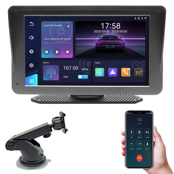 Автомобильный монитор CarPlay 701W 7 дюймов с беспроводным Android Auto Bluetooth сенсорным IPS экраном 1024x600 для навигации и медиа
