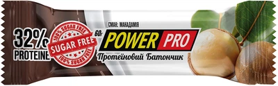 Протеїновий батончик Power Pro 32% без цукру 60 г Горіх (4820231512815)