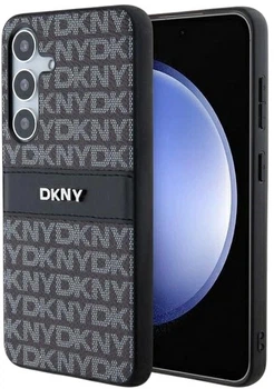 Etui DKNY Leather Mono Stripe & Metal Logo do Samsung Galaxy S24 Plus Black (3666339287481)