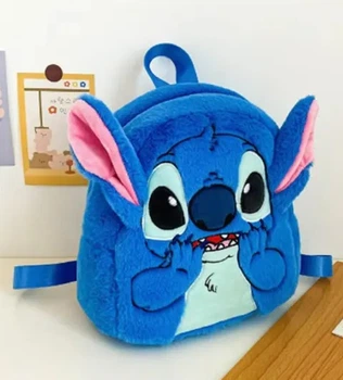 Плюшевий рюкзак Стич Disney Fairy Stitch м'який дитячий рюкзак з вушками та мордочкою синій