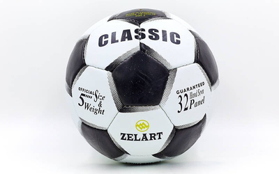 М'яч футбольний Zelart CLASSIC FB380010 №5 PU білий чорний