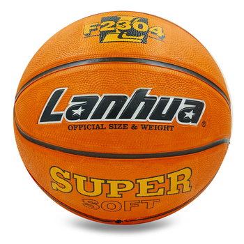 Мяч баскетбольный резиновый LANHUA Super soft F2304 размер 7 оранжевый