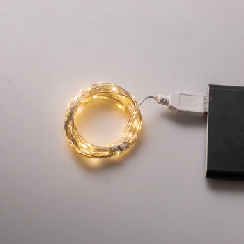 Гирлянда Роса USB 100 LED 10 м теплый белый GarlandoPro USB100L10MWY