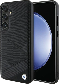 Панель BMW Signature Leather Crossing Lines Pattern для Samsung Galaxy S24 Black (BMHCS24S23RCGPK)