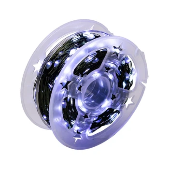 Гирлянда Роса нить 500 LED 50 м с пультом от сети зеленый/холодный белый GarlandoPro 500L50MGW