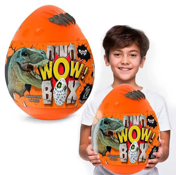 Набор креативного творчества Dino WOW Box DWB-01-01U в яйце с динозаврами, пластилином и квестом