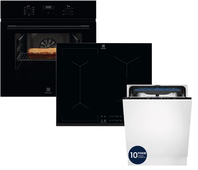 Духовой шкаф электрический Electrolux EOF5C50BZ + Варочная поверхность индукционная Electrolux CIV634 + Встраиваемая посудомоечная машина Electrolux EEM48221L (комплект)