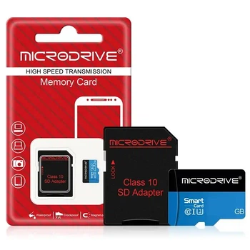 Карта памяти MICRODRIVE 128Гб Class 10 + SD адаптер, microSDHC/XC 128GB