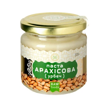 Паста з арахісу упаковка 200 г (0,2 кг) тм EcoLiya 4820210350131