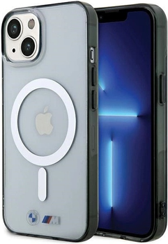Панель BMW Silver Ring MagSafe для Apple iPhone 15/14/13 Transparent (BMHMP15SHCRS)