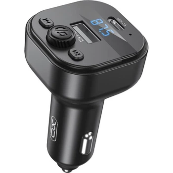 FM-трансмітер модулятор XO BCC18 Smart Bluetooth USB з дисплеєм чорний (RZN-23102683)