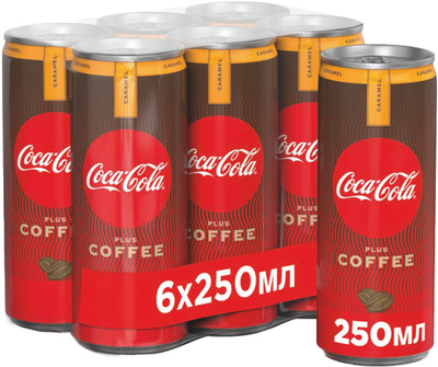 Напій Coca-Cola Plus Coffee Caramel з/б 0,25л х 6шт