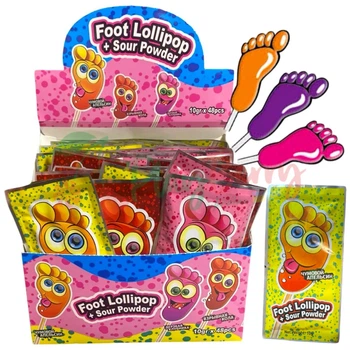 Льодяники кисла п'ята Foot lollipop 10г 48шт.