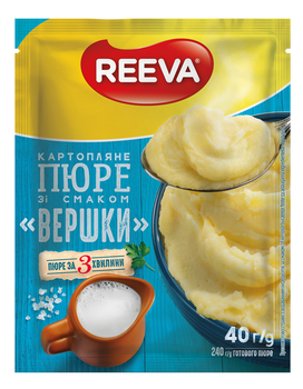 Пюре картопляне Reeva зі смаком вершків 40г