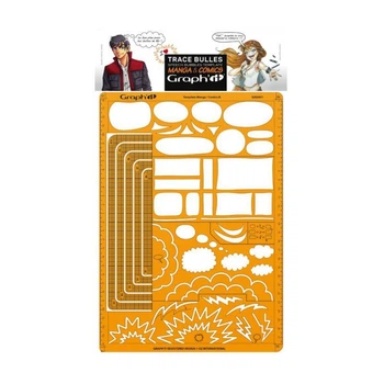 Трафарет Comics Manga В, 21*29,7 см, Graph'it