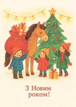 Листівка Cardsforsoul Кінь з мішком чудес 10,5 Х 14,8 см