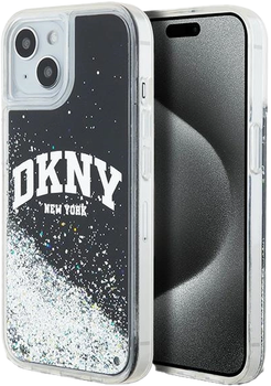 Панель DKNY Liquid Glitter Big Logo для Apple iPhone 14 Plus/15 Plus Black (3666339270766)