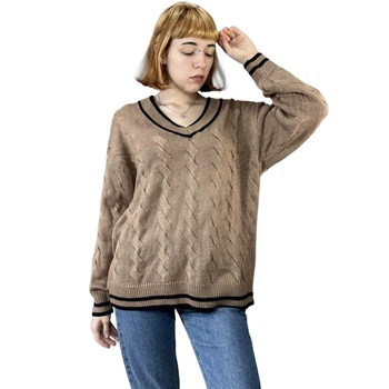 Жіночий джемпер H&M 720923-2 XL(175/116) коричневий (2000005023187)