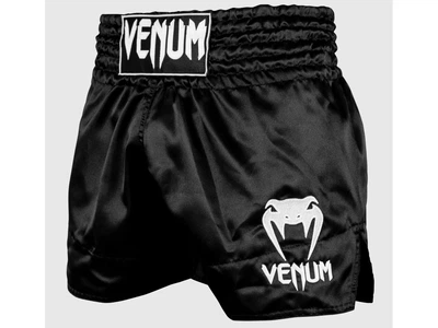 Шорти для тайського боксу VENUM Muay Thai Shorts Classic XL чорний/білий (4739)