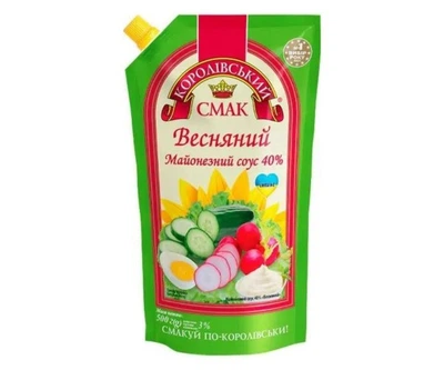Соус майонезный 40% Весенний TM Королевский вкус 500 g