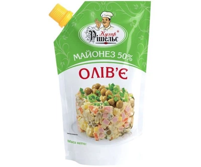 Майонез 50% Оливье д/п TM "Кухар Ришелье" 500 g