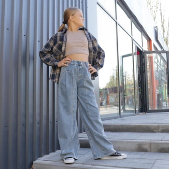 Джинсы палаццо для девочки Stylebaby (2589) Размер 32, 164 см Синий