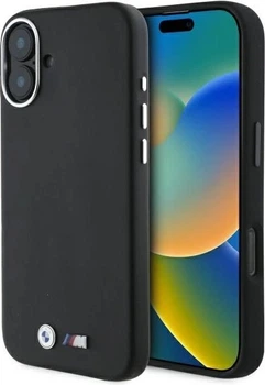 Панель BMW M Smooth Full Wrapped Metal MagSafe для Apple iPhone 16 Plus Black (BMHMP16M23PMWK)