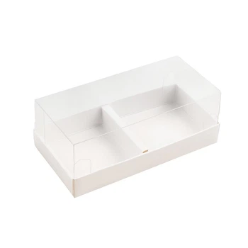 Коробка аквариум для десертов ПакТоби 125*60*40 белая