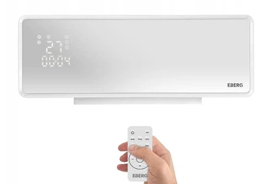 Обігрівач теплова завіса EBERG Q4 2000Вт Wi-Fi скляна панель + пульт ДУ Біла
