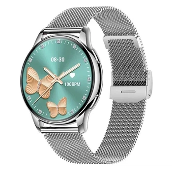 Классические женские смарт-часы Lemfo Y11 Silver с AMOLED экраном, возможностью совершать звонки