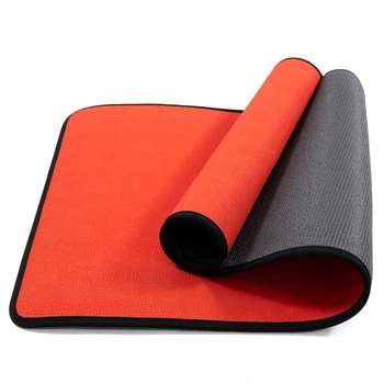 Коврик для йоги и фитнеса EVA двухслойный (йога мат, каремат спортивный) OSPORT Yoga Pro+ Mini 8мм (OF-0308) Красно-черный