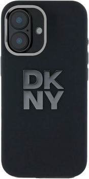 Etui DKNY Liquid Silicone Metal Logo do Apple iPhone 16 Black (3666339334703)