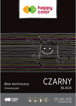 Набір технічних блоків Happy Color A4 10 листів Чорний 20 шт. (5902979005923)