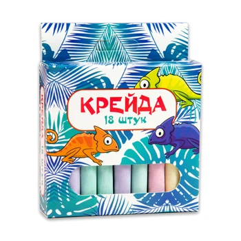 Мел Strateg Маленький круглый разноцветный - 18 штук (50107) 4694309