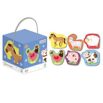 Пазлы Домашние животные, 2-3-4 элемента Dodo 300152