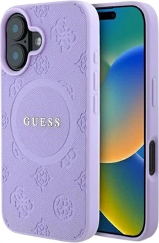 Etui Guess Saffiano Peony Classic Logo MagSafe do Apple iPhone 16 Plus Purple (GUHMP16MPSAPSMEU)