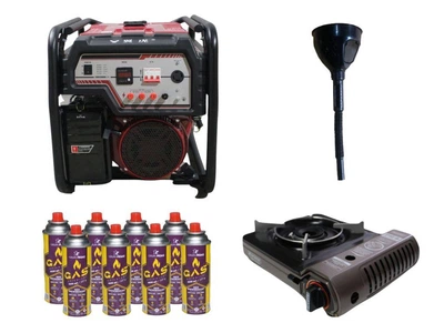 Бензиновый генератор EF Power YH6500S-IV + газовая плитка Orcamp CK-505 + картридж газовый Pegas 400 мл (8 шт.)