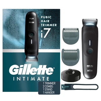 Подарочный набор для мужчин Gillette i7 Intimate с триммером и бритвой для стрижки интимных зон