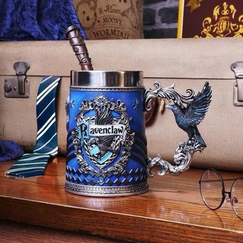 Кухоль Гаррі Поттер, пивний келих Когтевран, 3D чашка Harry Potter Ravenclaw 500 мл