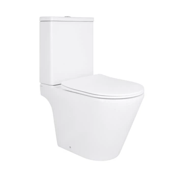 Унітаз підлоговий Qtap Dove безобідковий з сидінням Soft close білий (QT06228380BW)