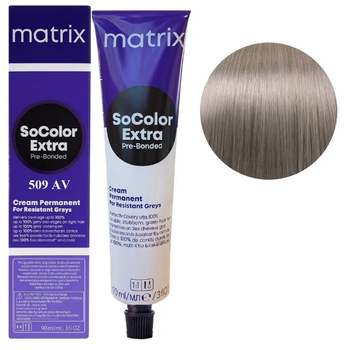 Крем-краска для волос Matrix Socolor Beauty Extra №509AV Очень светлый пепельный блондин 90 мл