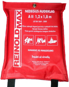 Mata ognioodporna Reinold Max 180 x 120 cm Czerwony (4771620842092)