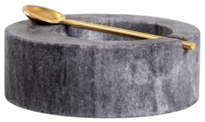 Контейнер для спецій Homla Marble мармуровий з ложечкою 10.5 x 4 см (5906496724282)