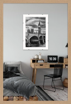 Фоторамка пластикова 30х45 багет: AM1513-X073 Світле дерево (з глянсовим склом 1-1.5мм, двп) EmojiFrame