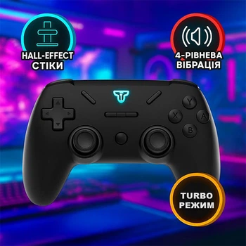 Беспроводной геймпад Fantech WGP12S Revolver III — джойстик-контроллер для ПК, ноутбука, Switch, PS3/PS4, Android, эргономичный, 600mAh, до 20 часов работы Black