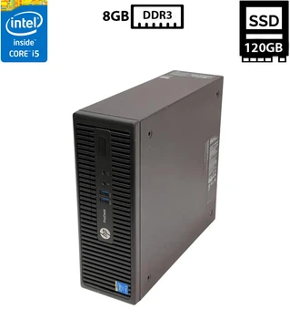 Компьютер Hewlett Packard ProDesk 400 G2.5 SFF Core i5-4590S 3.00GHz 8GB DDR3 SSD 120GB Intel HD Graphics 4600 (PCH400G25R8S120A) Б/У