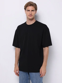 Футболка хлопковая длинная мужская Colin's CL1076602BLK XL Black (8684112846941_8684890405033)