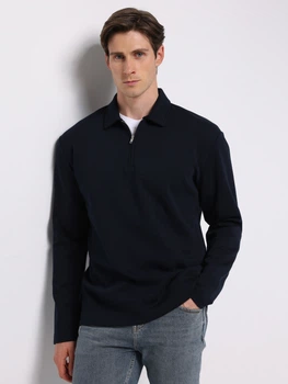 Поло довге чоловіче Colin's CL1077104NAV L Navy (8684112960302)